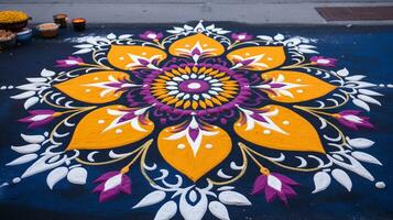 un vistoso rangoli, diwali valores imágenes, realista valores fotos