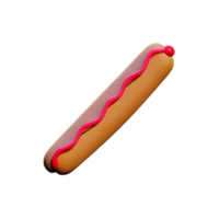 hot dog 3d rendering icon illustration png