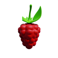 raspberry 3d rendering icon illustration png