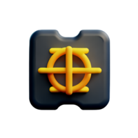 circuit 3d rendering icon illustration png