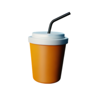glacé café 3d le rendu icône illustration png