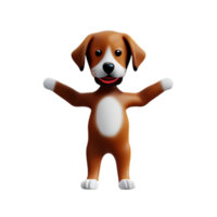puppy 3d renderen icoon illustratie png