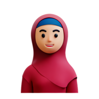 hijab 3d rendering icon illustration png