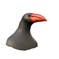 crow 3d rendering icon illustration png