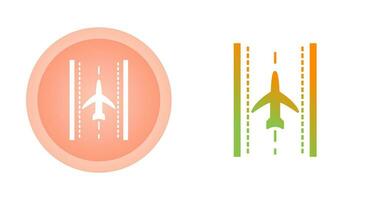 Plane on Runway Vector Icon