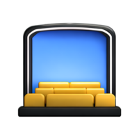 theater 3d rendering icon illustration png