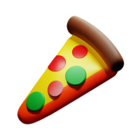 Pizza rebanada 3d representación icono ilustración png