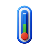 termometro 3d interpretazione icona illustrazione png