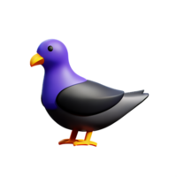 pigeon 3d rendering icon illustration png