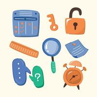 Back to School Objects Set for Education Concept Illustration vector