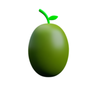 olive 3d rendering icon illustration png