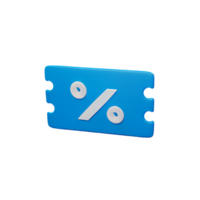 coupon 3d rendering icon illustration png