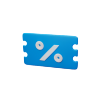 Coupon 3d Rendern Symbol Illustration png