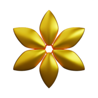 or fleur 3d le rendu icône illustration png