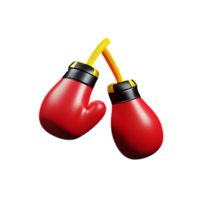 boxeo guantes 3d representación icono ilustración png