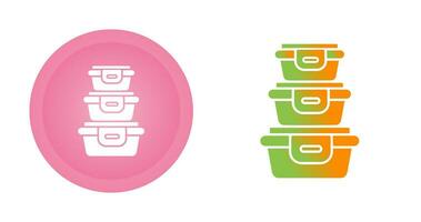 Plastic Food Container Vector Icon