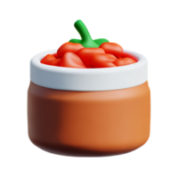 chili 3d interpretazione icona illustrazione png