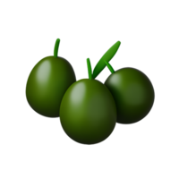 Olive 3d Rendern Symbol Illustration png