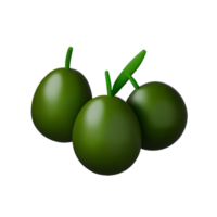 olive 3d le rendu icône illustration png