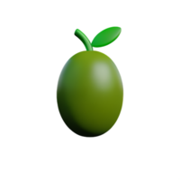 olive 3d rendering icon illustration png