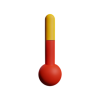 termómetro 3d representación icono ilustración png