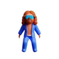 hippie 3d Renderização ícone ilustração png