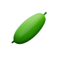 Pepino 3d representación icono ilustración png