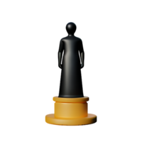 statue 3d rendering icon illustration png