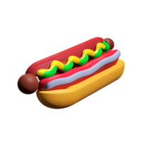 quente cachorro 3d Renderização ícone ilustração png