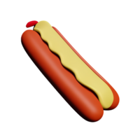 quente cachorro 3d Renderização ícone ilustração png