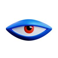 cartoon eyes 3d rendering icon illustration png