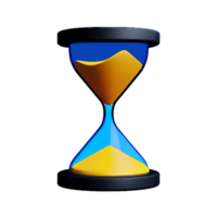 reloj de arena 3d representación icono ilustración png