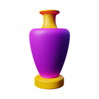 vase 3d rendering icon illustration png