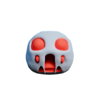 scary 3d rendering icon illustration png