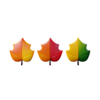 Herbst Blätter 3d Rendern Symbol Illustration png