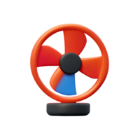 ventilateur 3d le rendu icône illustration png