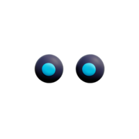 cartoon eyes 3d rendering icon illustration png