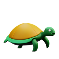 mer tortue 3d le rendu icône illustration png