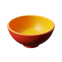 bowl 3d rendering icon illustration png