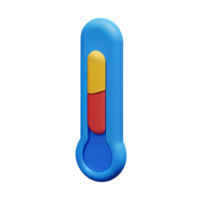 termometro 3d interpretazione icona illustrazione png