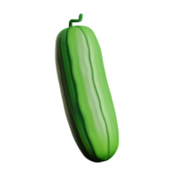 Pepino 3d representación icono ilustración png