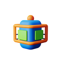 circuit 3d rendering icon illustration png