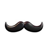 mustasch 3d tolkning ikon illustration png