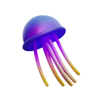 jellyfish 3d rendering icon illustration png