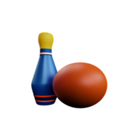 bowling 3d rendering icon illustration png