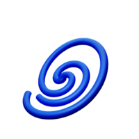 spiral 3d rendering icon illustration png