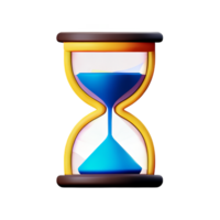 hourglass 3d rendering icon illustration png