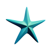 étoile de mer 3d le rendu icône illustration png