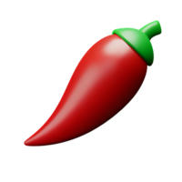 chili 3d rendering icon illustration png