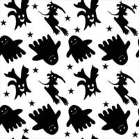 Seamless halloween pattern design, Creative halloween layout for your designWeb vector